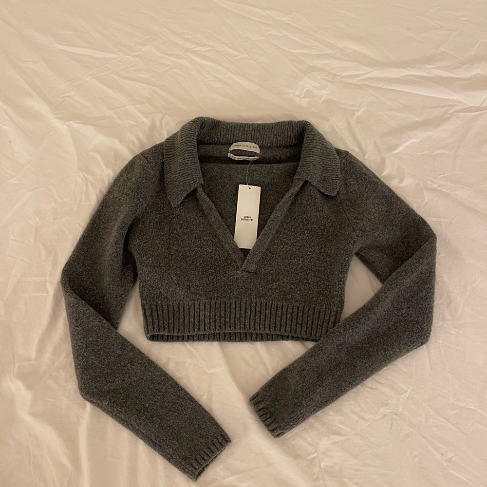 NWT UO Collard crop top sweater